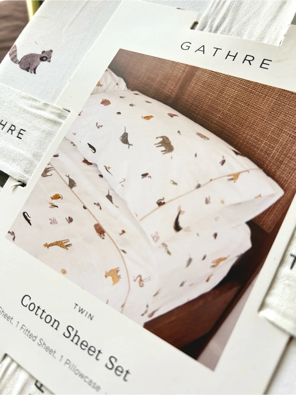 🌴Whimsical Gathre Menagerie Zoo Animals Twin Sheet Set - Target
